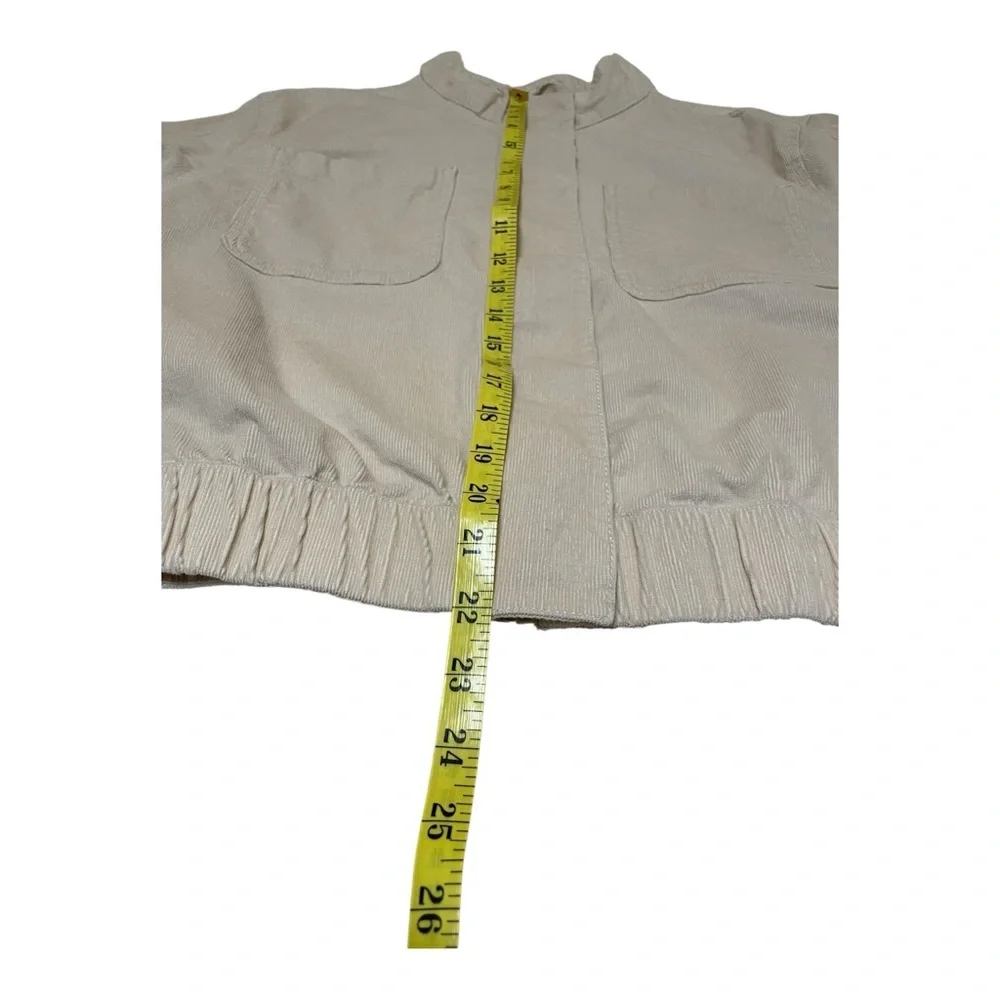 PACT Women's Modern Corduroy Bomber Jacket in Sandshell Beige Size XXL - Picture 6 of 9